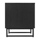 Black |#| Mid-Century Modern Side Table with Storage Drawer and Shelf in Black