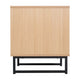 Natural |#| Mid-Century Modern Side Table with Storage Drawer and Shelf in Natural