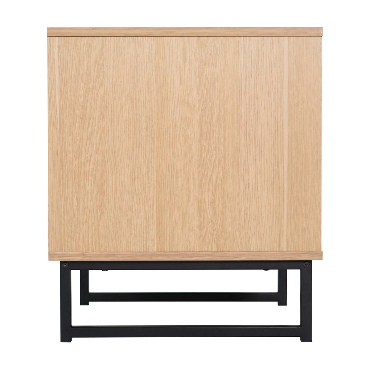 Natural |#| Mid-Century Modern Side Table with Storage Drawer and Shelf in Natural
