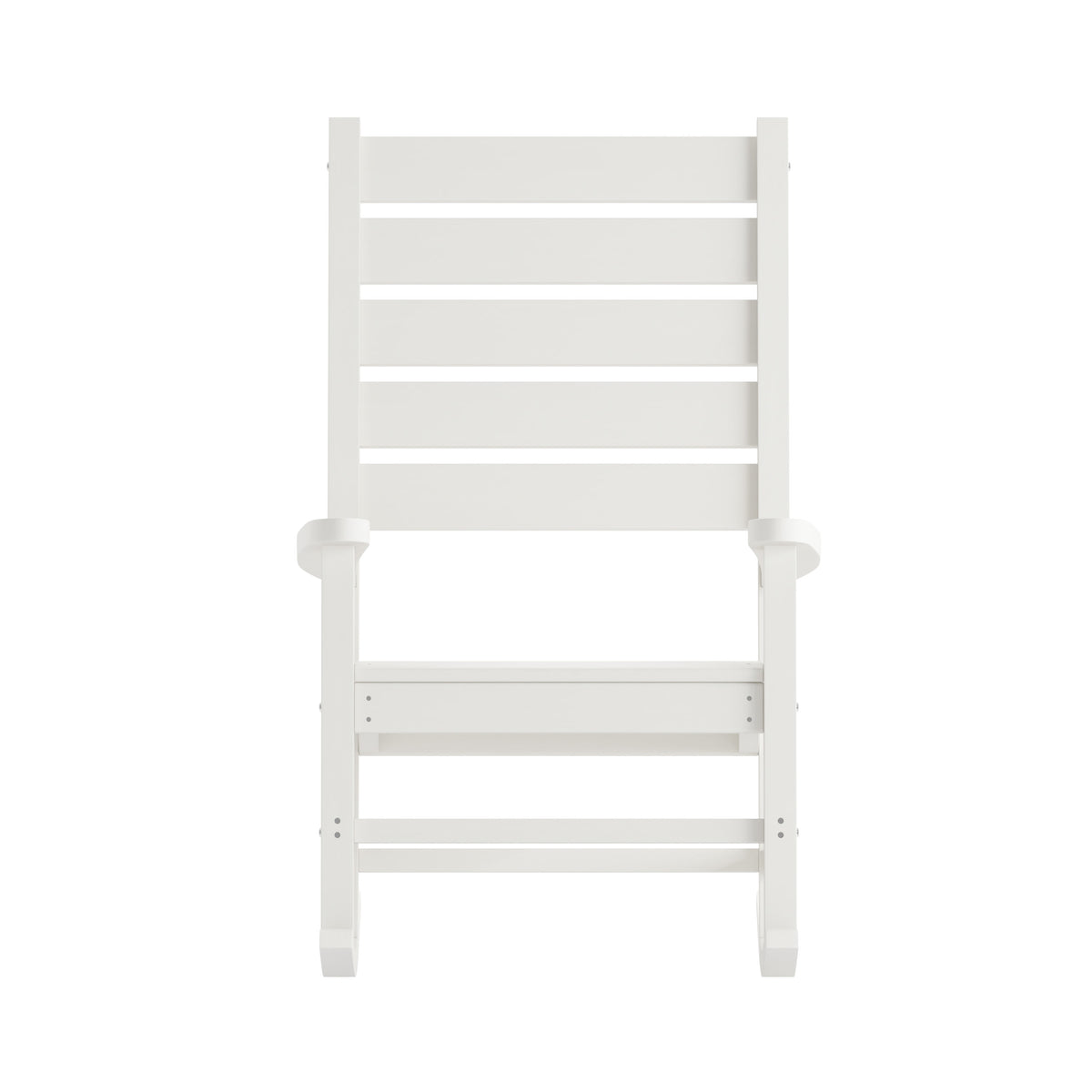 White |#| Classic Commercial Grade Outdoor All-Weather HDPE Rocking Chair in White