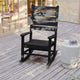 Black |#| Classic Commercial Grade Outdoor All-Weather HDPE Rocking Chair in Black