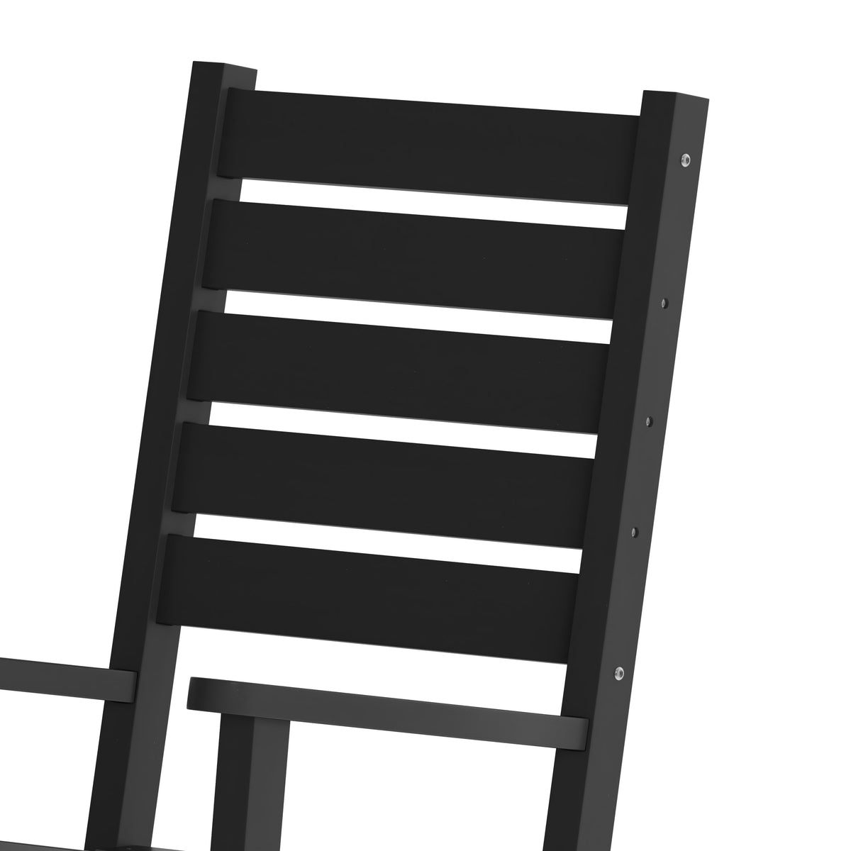 Black |#| Classic Commercial Grade Outdoor All-Weather HDPE Rocking Chair in Black