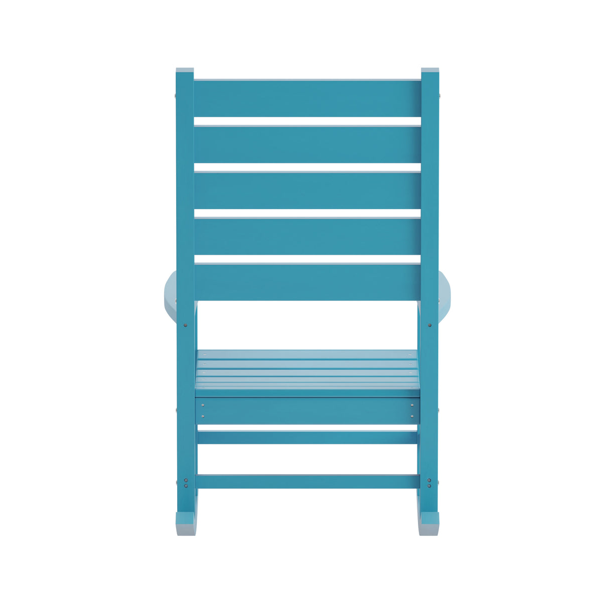 Blue |#| Classic Commercial Grade Outdoor All-Weather HDPE Rocking Chair in Blue