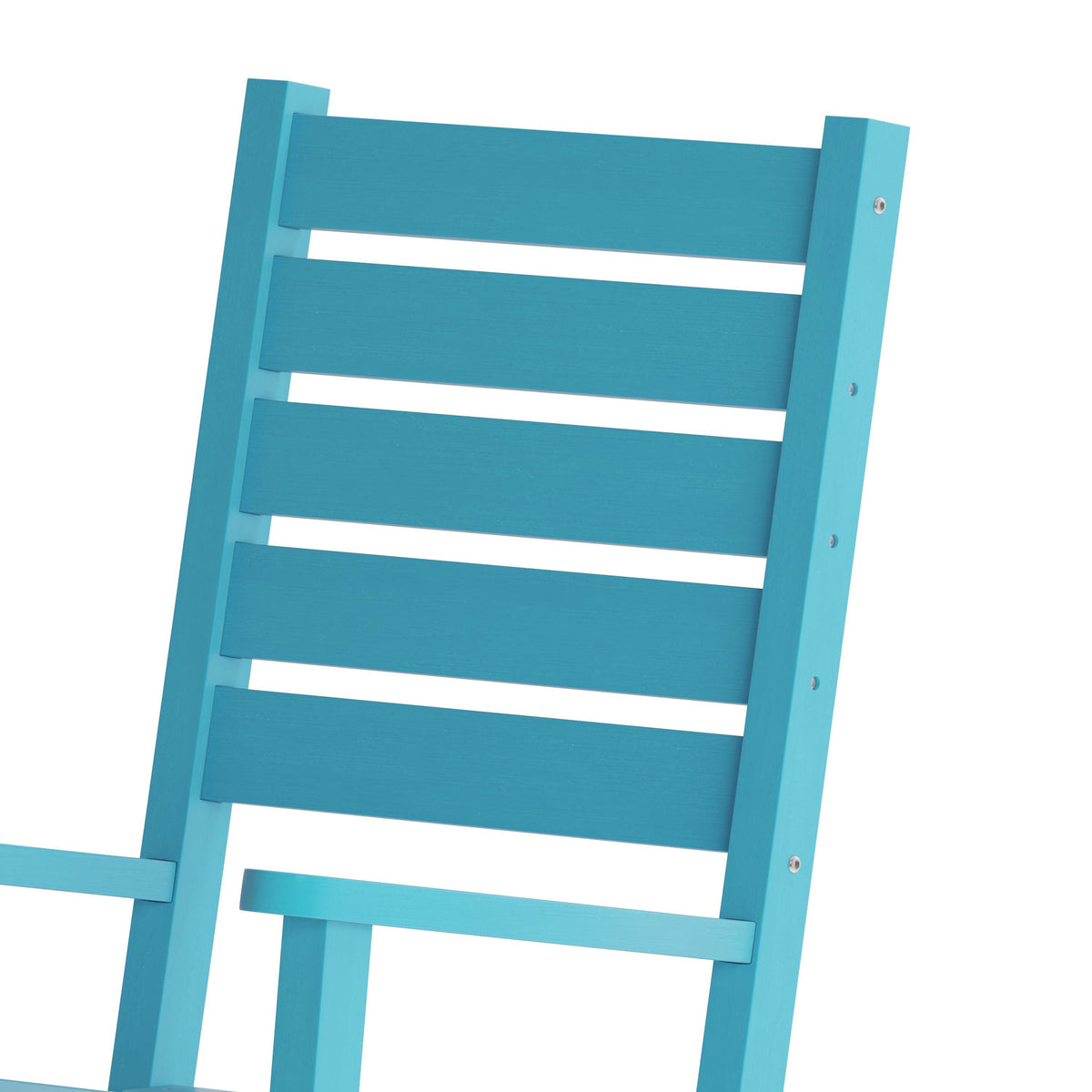 Blue |#| Classic Commercial Grade Outdoor All-Weather HDPE Rocking Chair in Blue