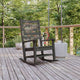 Gray |#| Classic Commercial Grade Outdoor All-Weather HDPE Rocking Chair in Gray