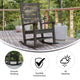 Gray |#| Classic Commercial Grade Outdoor All-Weather HDPE Rocking Chair in Gray