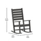 Gray |#| Classic Commercial Grade Outdoor All-Weather HDPE Rocking Chair in Gray
