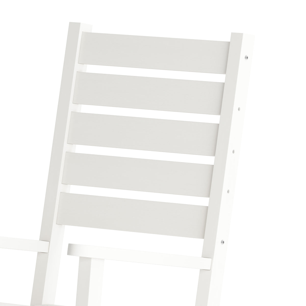 White |#| Classic Commercial Grade Outdoor All-Weather HDPE Rocking Chair in White