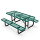Green,6' |#| Commercial Grade 6' Rectangular Expanded Mesh Metal Outdoor Picnic Table - Green