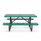 Green,6' |#| Commercial Grade 6' Rectangular Expanded Mesh Metal Outdoor Picnic Table - Green