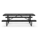 Black,8' |#| Commercial Grade 8' Rectangular Expanded Mesh Metal Outdoor Picnic Table - Black