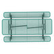 Green,8' |#| Commercial Grade 8' Rectangular Expanded Mesh Metal Outdoor Picnic Table - Black