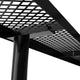 Black,6' |#| Commercial 6' Rectangular Expanded Mesh Metal Picnic Table with Anchors - Black