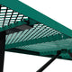 Green,8' |#| Commercial 8' Rectangular Expanded Mesh Metal Picnic Table with Anchors - Green