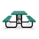 Green,8' |#| Commercial 8' Rectangular Expanded Mesh Metal Picnic Table with Anchors - Green