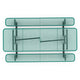 Green,8' |#| Commercial 8' Rectangular Expanded Mesh Metal Picnic Table with Anchors - Green