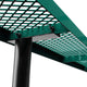 Green,8' |#| Commercial 8' Rectangular Expanded Mesh Metal Picnic Table with Anchors - Green