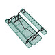 Green,8' |#| Commercial 8' Rectangular Expanded Mesh Metal Picnic Table with Anchors - Green
