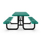 Green,6' |#| Commercial 6' Rectangular Expanded Mesh Metal Picnic Table with Anchors - Green