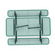 Green,6' |#| Commercial 6' Rectangular Expanded Mesh Metal Picnic Table with Anchors - Green