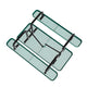 Green,6' |#| Commercial 6' Rectangular Expanded Mesh Metal Picnic Table with Anchors - Green