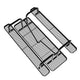 Black,8' |#| Commercial 8' Rectangular Expanded Mesh Metal Picnic Table with Anchors - Black