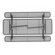 Black,8' |#| Commercial 8' Rectangular Expanded Mesh Metal Picnic Table with Anchors - Black
