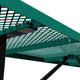 Green,8' |#| Commercial 8' Rectangular Expanded Mesh Metal Picnic Table with Anchors - Green
