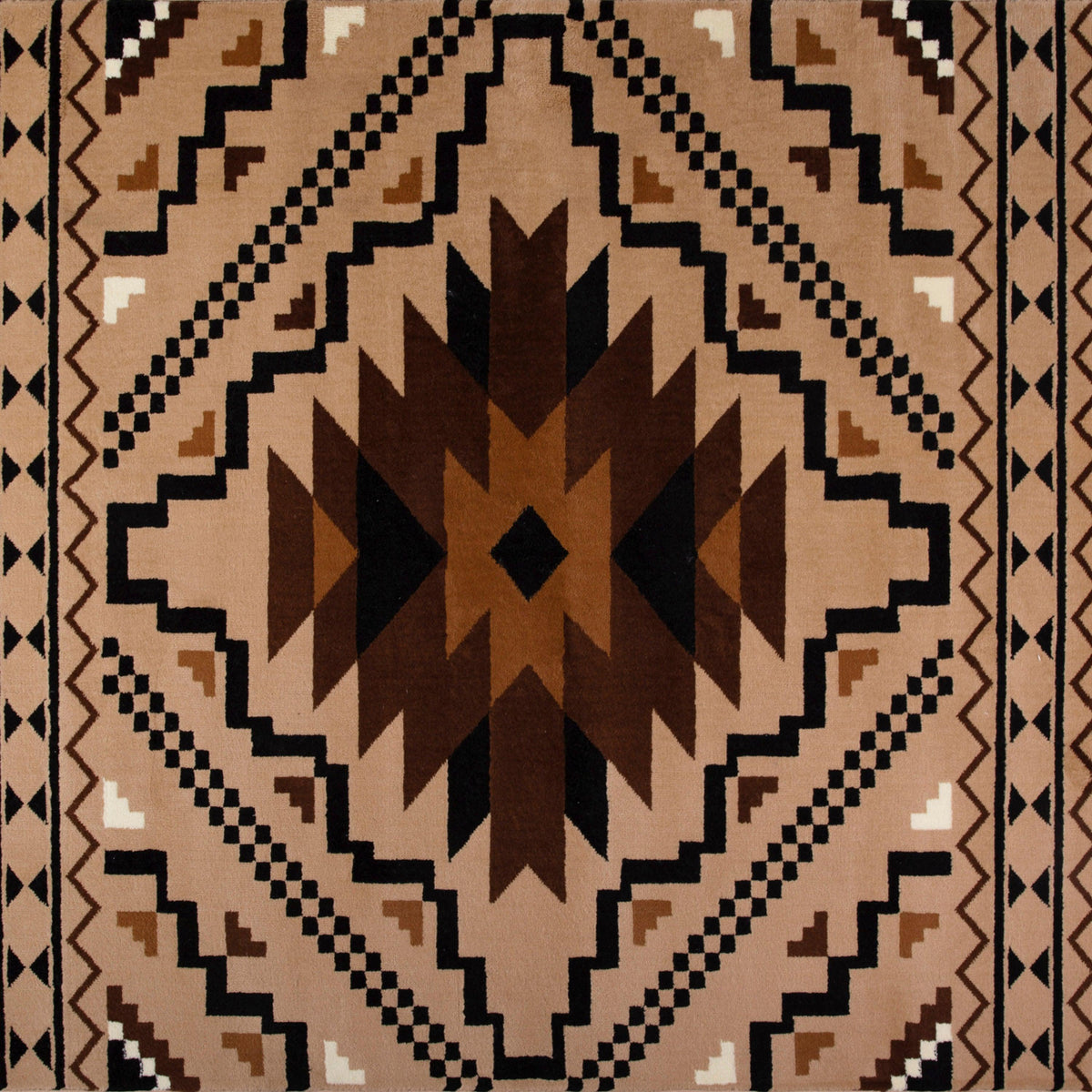 Brown,5' x 7' |#| Southwestern Style Diamond Patterned Indoor Area Rug - Brown - 5' x 7'