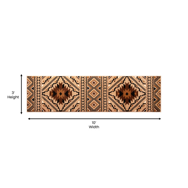 Brown,3' x 10' |#| Southwestern Style Diamond Patterned Indoor Area Rug - Brown - 3' x 10'