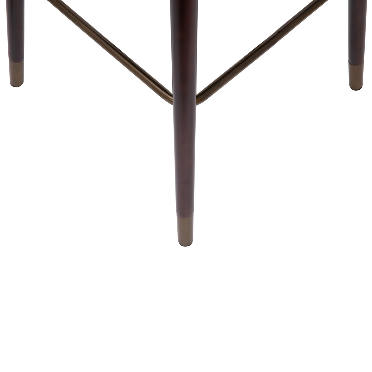 Brown |#| Commercial 30inch Mid-Back Barstool with Wooden Legs - Brown LeatherSoft/Walnut