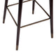 Black |#| Commercial 30inch Mid-Back Barstool with Wooden Legs - Black LeatherSoft/Walnut