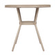 Black & White Textilene/Light Natural Frame |#| Indoor/Outdoor Commercial Glass Top Bistro Table in Black/White