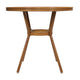 Black Textilene/Natural Frame |#| Indoor/Outdoor Commercial Glass Top Bistro Table in Black