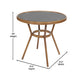 Black Textilene/Natural Frame |#| Indoor/Outdoor Commercial Bistro Set with Table and Four Chairs in Black