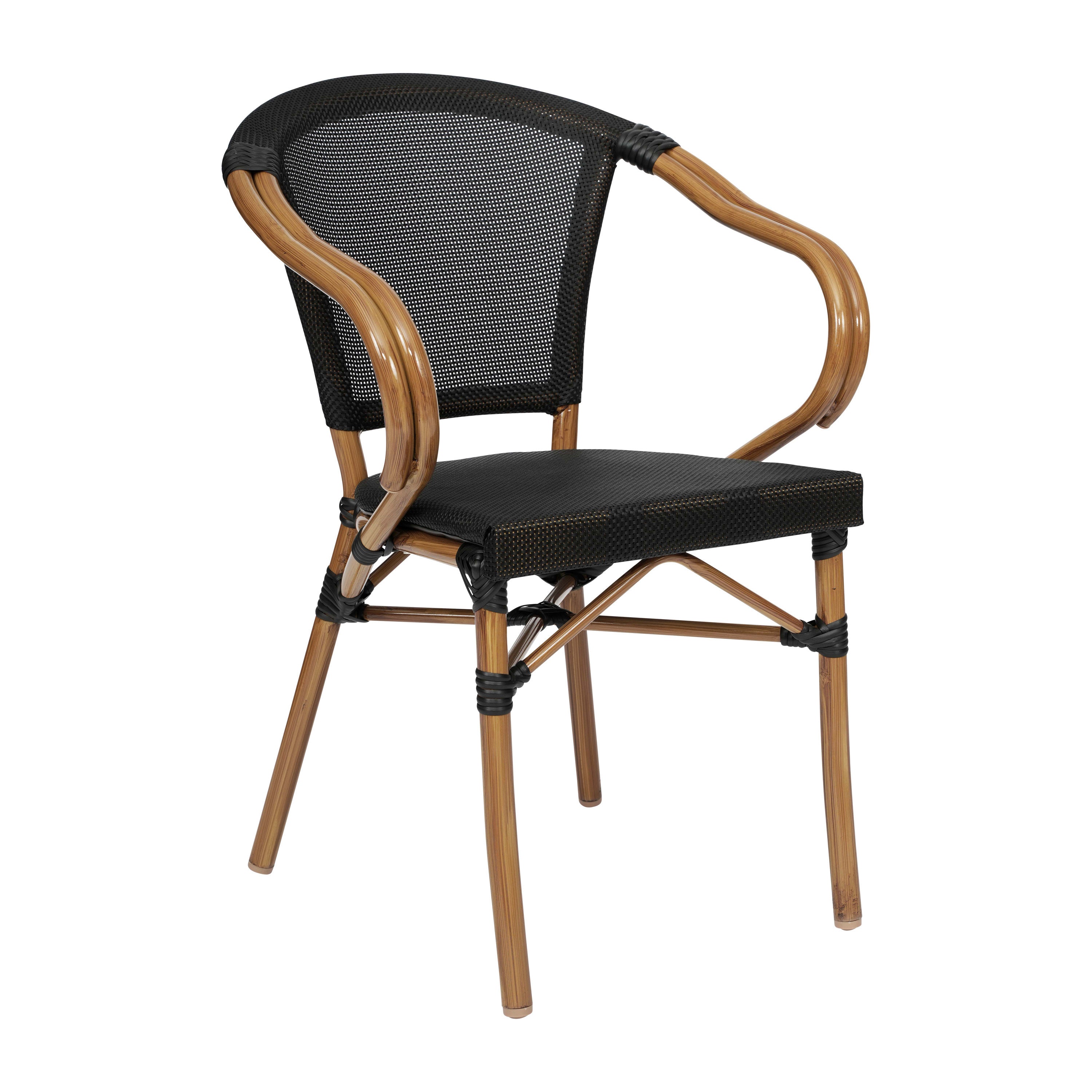 Bistro chairs with arms discount