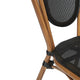 Black/Natural Frame |#| All-Weather Commercial Paris Chair with Natural Metal Frame-Black