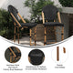 Black/Natural Frame |#| All-Weather Commercial Paris Stool with Natural Metal Frame-Black