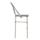 Black & White/Light Natural Frame |#| All-Weather Commercial Paris Stool with Light Natural Metal Frame-Black/White