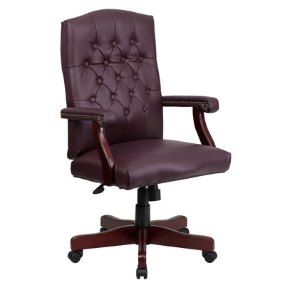 Martha Washington Executive Swivel Office Chair with Arms - View 1