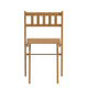 Indoor/Outdoor Solid Acacia Wood Folding Bistro Chairs in Natural - Set of 2