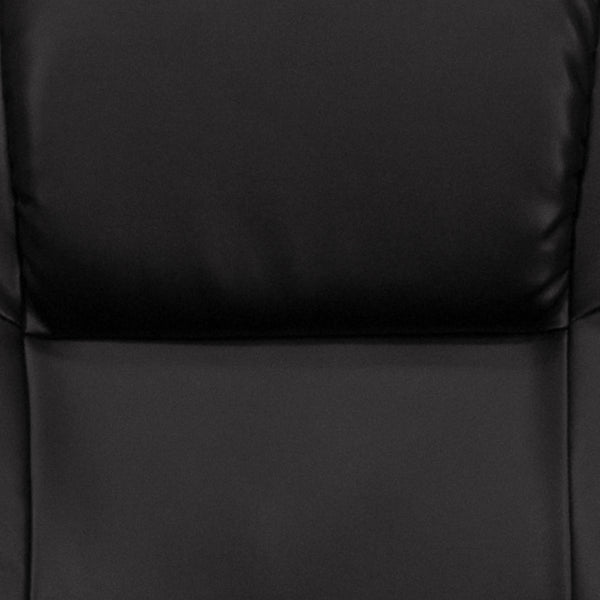 Brown |#| Brown LeatherSoft Massaging Adjustable Recliner w/Ottoman w/Side Pocket