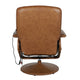Brown |#| Brown LeatherSoft Massaging Adjustable Recliner w/Ottoman w/Side Pocket