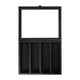 Black,11.5"W x 2.75"D x 14"H |#| Wooden Medals Display Case with 3 Removable Shelves in Black - 11x14