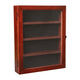 Mahogany,11.5"W x 2.75"D x 14"H |#| Wooden Medals Display Case with 3 Removable Shelves in Mahogany - 11x14