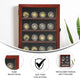 Mahogany,11.5"W x 2.75"D x 14"H |#| Wooden Medals Display Case with 3 Removable Shelves in Mahogany - 11x14