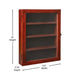 Mahogany,11.5"W x 2.75"D x 14"H |#| Wooden Medals Display Case with 3 Removable Shelves in Mahogany - 11x14