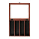 Mahogany,11.5"W x 2.75"D x 14"H |#| Wooden Medals Display Case with 3 Removable Shelves in Mahogany - 11x14