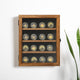 Rustic Brown,11.5"W x 2.75"D x 14"H |#| Wooden Medals Display Case with 3 Removable Shelves in Rustic Brown - 11x14