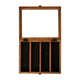 Rustic Brown,11.5"W x 2.75"D x 14"H |#| Wooden Medals Display Case with 3 Removable Shelves in Rustic Brown - 11x14